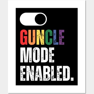 Guncle mode enabled on/off switch Posters and Art